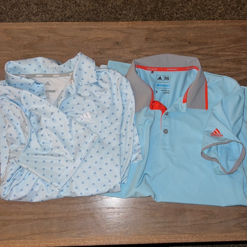 Lot of two adidas golf polos